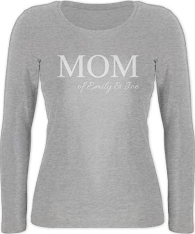 Langarmshirt Damen - Mama - Mom to be Baby - L - Grau meliert - personalisierte Geschenke Muttertag mütter für Mamas Mutter Tage Fuer zum Mami personalisiertes gesxhenk personalisierter Beste von Geschenk mit Namen personalisiert by Shirtracer