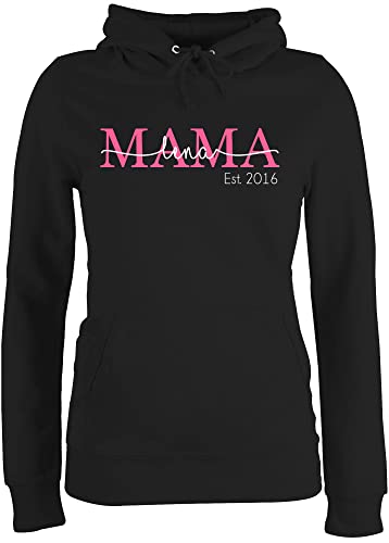 Pullover Damen Hoodie Frauen - Mama Mom Mutti Geschenk zum Muttertag - XS - Schwarz - muttertagsgeschenk est Hoody für Mutter Geschenke muttertags Kapuzenpullover muttertagsgeschenke mütter von Geschenk mit Namen personalisiert by Shirtracer