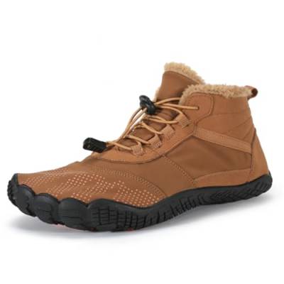 Barfußschuhe Winter Herren Damen Winterstiefel Outdoor Warm rutschfest Wasserdicht Gefüttert Winterschuhe Damen Herren Traillaufschuhes, 43 EU von Geymxzik