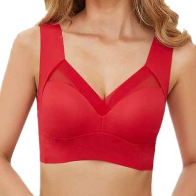 Damen BH ohne Bügel Zero Feel Bralette Nahtloser BH Schlaf BH Ultra leicht Push-Up BH Gepolstert Bügelloser Bustier für Schlafen Yoga von Geymxzik