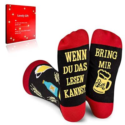Lustige Socken Geschenke für Männer Frauen, Witzige Geschenk für Weihnachten Füllung Adventskalender, Geburtstagsgeschenk | Wenn Du Das Lesen Kannst, Bring Mir von Geymxzik