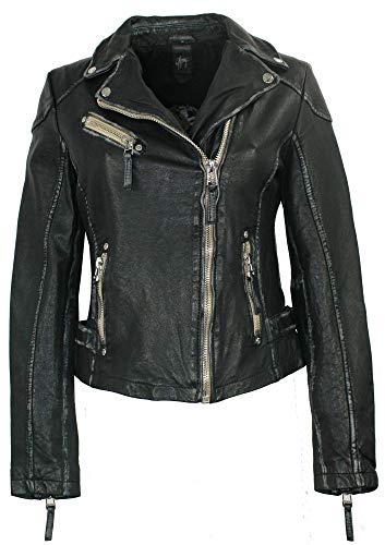 Gipsy - Damen Lederjacke Bikerjacke Lammnappa schwarz Größe L von Gipsy