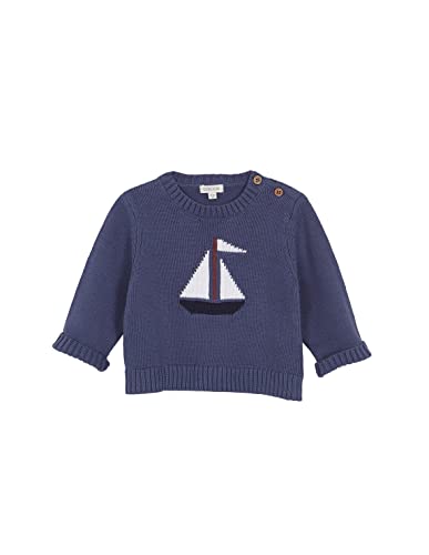 GOCCO Baby - Jungen Jersey Azul Con Intarsia Polo-Pullover, Azul Medio, von Gocco