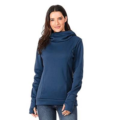 Damen Stillpullover Winter Warm Baumwolle Langarm Drucken Zweilagiges Stillen Hoodie Sweatshirt mit Taschen für Schwangerschaft Basic Stillzeit Umstandsmode Stillshirts Damen-Umstandsmode-Tops von Godom