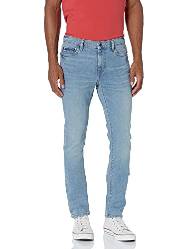 Amazon Essentials Herren Jeans, Komfortabler Stretch, Skinny-Fit-Passform (Früher Goodthreads), Hellblau, 34W / 31L von Amazon Essentials