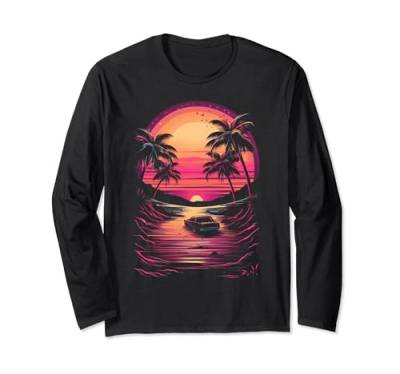 Tropical Sunset Designs Grafik-T-Shirts für Herren, Damen und Kinder Langarmshirt von Graphic Tees Men Women Boys Girls