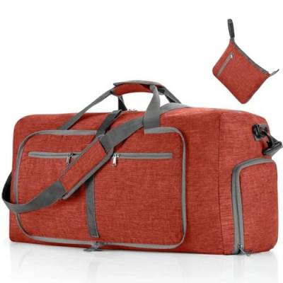 Gyios Sporttasche Herren Große Kapazität Reise Duffel Bag 85l Schulter Sport Tasche Frauen Faltbare Große Reisetasche Männer Fitness Gepäck Sack-rot-l von Gyios