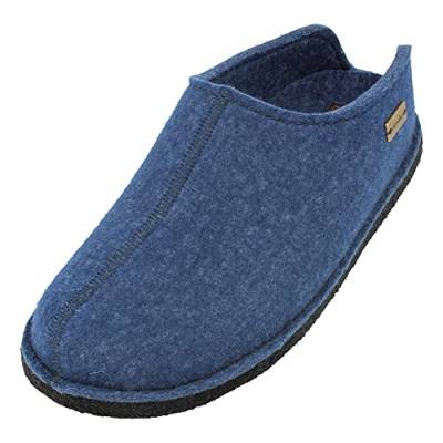 HAFLINGER Flair Smily Filzpantoffeln aus Wollfilz Hausschuh Jeans, Gr. 38 von HAFLINGER