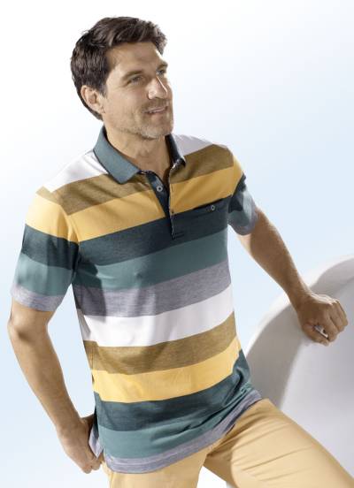 Poloshirt der Marke „Hajo“ in 2 Farben, Oliv-Messing, Größe 50 von HAJO SPORTSWEAR