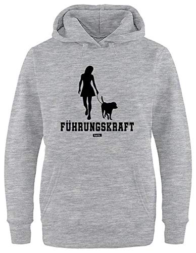 HARIZ Damen Hoodie Führungskraft Hund Herrchen Inkl. Geschenk Karte Hell Grau L von HARIZ