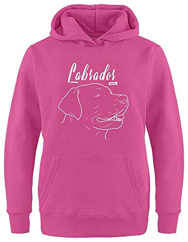 HARIZ Damen Hoodie Labrador Retriever Hund Frauchen Plus Geschenkkarte Pink XL von HARIZ