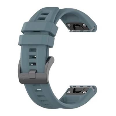 HASMI Kompatibel for Garmin Fenix ​​7S 7 7X 5S 6S 5 6 Silikonuhr Armband SmartWatch Armband Armband Forerunner 935 945 Quatix 3 (Color : Rock blue, Size : 20mm) von HASMI
