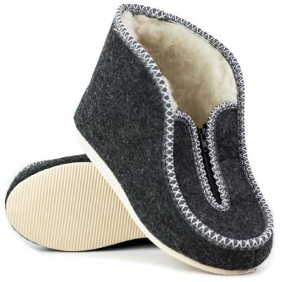 HEYO Filzpantoffeln Damen Filz Hausschuhe Gefüttert Schafwolle Winter Pantoletten (EU Schuhgrößensystem, Erwachsene, Damen, Numerisch, M, 37) von HEYO