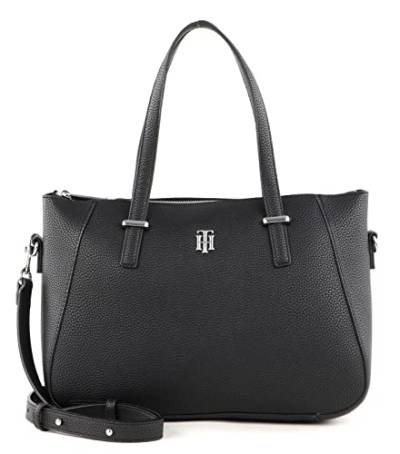 Tommy Hilfiger Damen TH Element Satchel AW0AW12011 Schultertaschen, Schwarz (Black) von Tommy Hilfiger