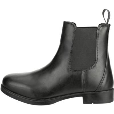 RL24 - Jodhpur Reitstiefelette soft | Kinder, Herren & Damen Stiefeletten | mit Elastikeinsatz & Pull-On | wasserdichte Chelsea Boots aus Kunstleder | schwarze Reitschuhe | Größe 37 von RL24