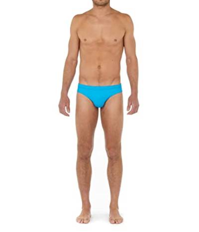 HOM Herren Sea Life Badehose Swim Briefs, türkis, XL von HOM