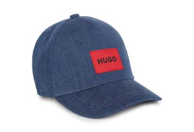 HUGO Baseball Cap HUGO Kids Kappe denim blau mit Patch Front Logo von HUGO