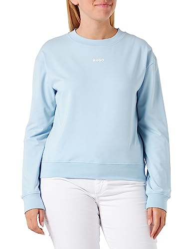 HUGO Damen Shuffle_sweatshirt Loungewear Sweatshirt, Light/Pastel Blue, XL EU von HUGO
