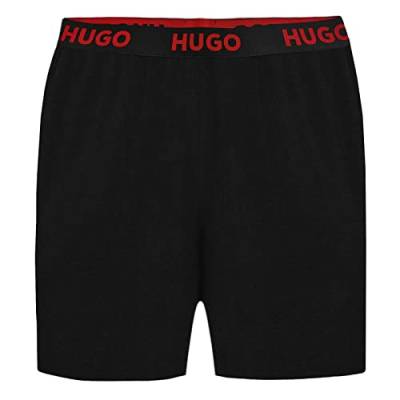 HUGO Damen Sporty Logo_Shorts Loungewear Short, Black1, S EU von HUGO