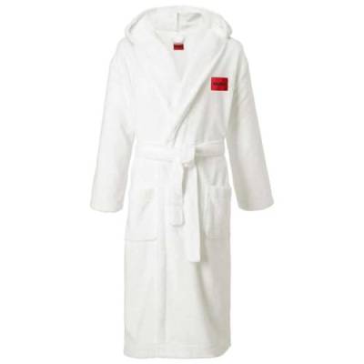 HUGO Damen Terry_hooded DRESSING GOWN, White100, M EU von HUGO