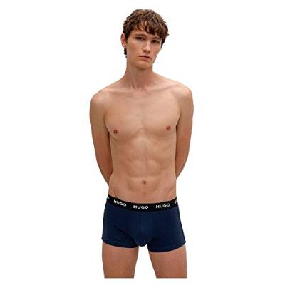 HUGO Herren Trunk Triplet Pack Boxershorts, New - Navy410, M EU von HUGO