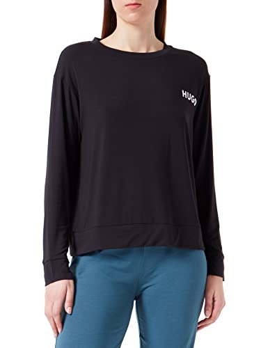 HUGO Damen Unite_LS-Shirt Pyjama_Longsleeve, Black1, M von HUGO