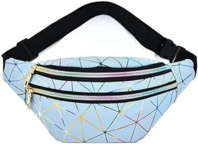 Mode glänzende Gürteltasche,PU-Leder wasserdichte Bumbags Hüfttasche mit verstellbarem Gürtel für Reisen,Party,Festival Rave,Laufen,Wandern für Frauen Männer Kinder (H) von HULUBO