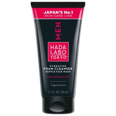 Hada Labo Tokyo Men Face Wash - Cream Reinigungsschaum Gesicht mit Hyaluronsäure Gesichtsreinigung für Männer - 2 Arten Hyaluron für eine Bessere Gesichtspflege von Hada Labo Tokyo