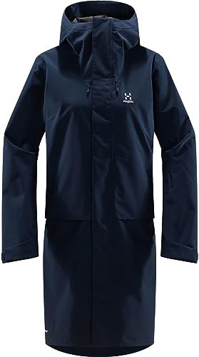 Haglöfs W Aria Proof Parka Blau - Winddichter atmungsaktiver Damen Proof™ Parka, Größe L - Farbe Tarn Blue von Haglöfs