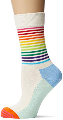 Happy Socks Damen Half Stripe Socken, Mehrfarbig (Multicolour 130), 4/7 (Herstellergröße: 36-40) von Happy Socks