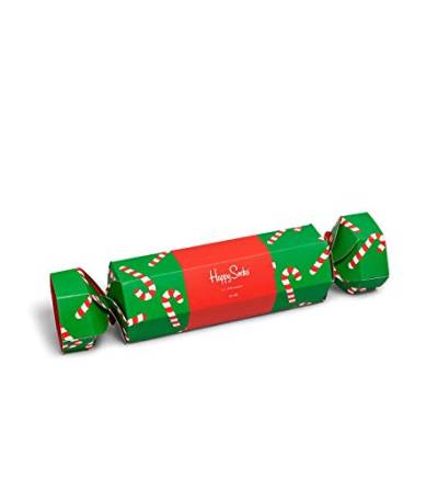 Happy Socks - Adventskalender - Limited Edtition 2018, Holiday Candy Cane Cracker 2-pack, 36-40 von Happy Socks