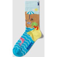 Happy Socks Socken im Allover-Look Modell 'Beach Break' in Hellblau, Größe 36/40 von Happy Socks