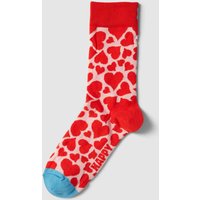 Happy Socks Socken im Allover-Look Modell 'HEART' in Rot, Größe 36/40 von Happy Socks