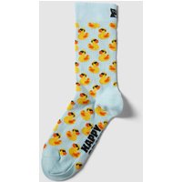 Happy Socks Socken im Allover-Look Modell 'RUBBER DUCK' in Hellblau, Größe 36/40 von Happy Socks