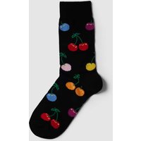Happy Socks Socken mit Allover-Muster Modell 'CHERRY' in Black, Größe 36/40 von Happy Socks