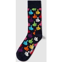 Happy Socks Socken mit Allover-Muster Modell 'THUMBS' in Marine, Größe 36/40 von Happy Socks