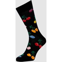 Happy Socks Socken mit Allover-Print Modell 'CHERRY' in Black, Größe 36/40 von Happy Socks