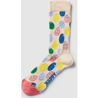 Happy Socks Socken mit Label-Print Modell 'Eggs' in Offwhite, Größe 36/40 von Happy Socks