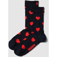 Happy Socks Socken mit Motiv-Print Modell 'Hearts' in Marine, Größe 36/40 von Happy Socks