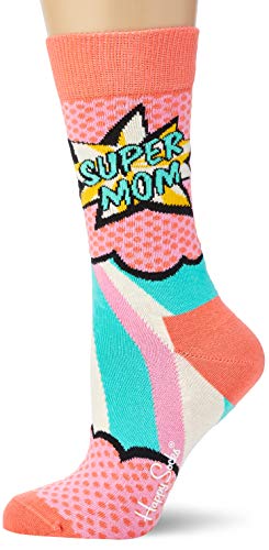 Happy Socks Damen Super Mom Socken, Mehrfarbig (Multicolour 400), 4/7 (Herstellergröße: 36-40) von Happy Socks