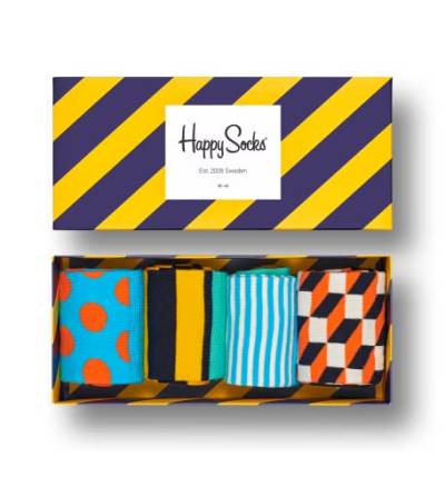 Happy Socks 4-Pack Amazon Stripe Box farbenfrohe und fröhliche Socken für Männer und Frauen 36-40 von Happy Socks