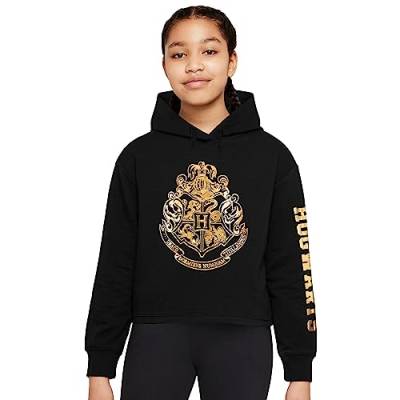 Harry Potter Kapuzenpullover Kinder Mädchen Hoodie Teenager Kapuzenpullover Crewneck Sweatshirt Mädchen Pullover 5-14 Jahre Offiziell Merchandise (Schwarz Hoodie, 13-14 Jahre) von Harry Potter