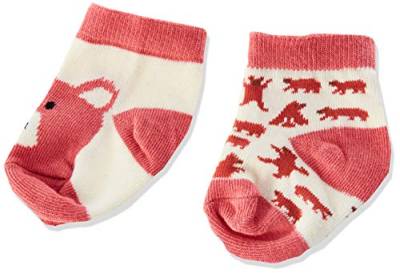 Hatley Baby-Mädchen 2-Pack Crew Lässige Socken, Rosa Bären auf Natur, 0-12 Monate von Hatley