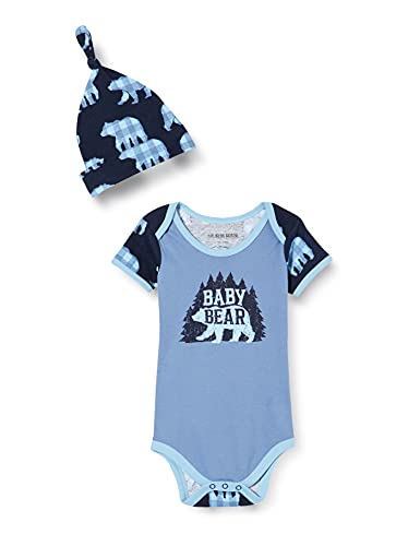 Hatley Baby-Mädchen Body mit Mütze Kleinkindschläfer, Baby Bär blau, 6-12 Monate von Hatley