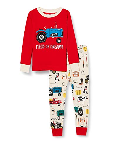 Hatley Jungen Long Sleeve Appliqué Pajama Set Pyjamaset, Bauernhof Leben, 8 Jahre von Hatley