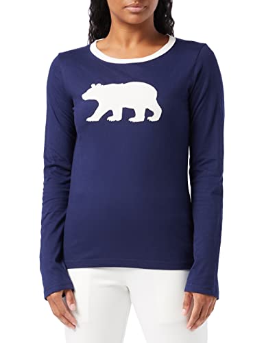 Hatley Unisex Moose Family Pyjamas Pyjamaset, Langarm-Pyjama-T-Shirt für Damen-Navy Bear Fair Isle, S Regular von Hatley