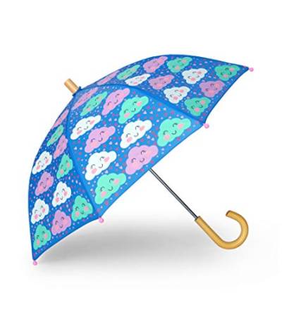 Hatley Mädchen Regenschirm Printed Umbrella, Wolken - Cheerful Clouds, One Size von Hatley