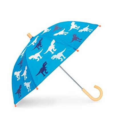 Hatley Bedruckte Regenschirme für Jungen, Riesiger T-Rex mit Farbwechsel, Einheitsgröße, Bedruckter Regenschirm von Hatley