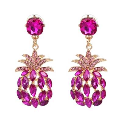 Ohrringe Ohrstecker Damen Schmuck Earrings Frauen Exquisite Luxus Kristall Ananas Ohrringe Mode Trendy Glänzende Frucht Baumeln Ohrring Ohr Ringe Style7 von Hmsanase