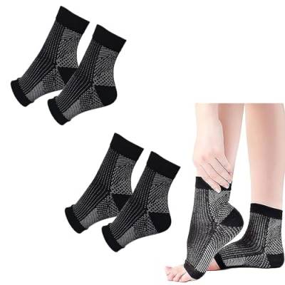 OrthopäDische Kompressionssocken, Kompressions-Socken, OrthopäDische Kompressionssocken Herren Damen (L/XL, black(2pcs)) von Hokuto